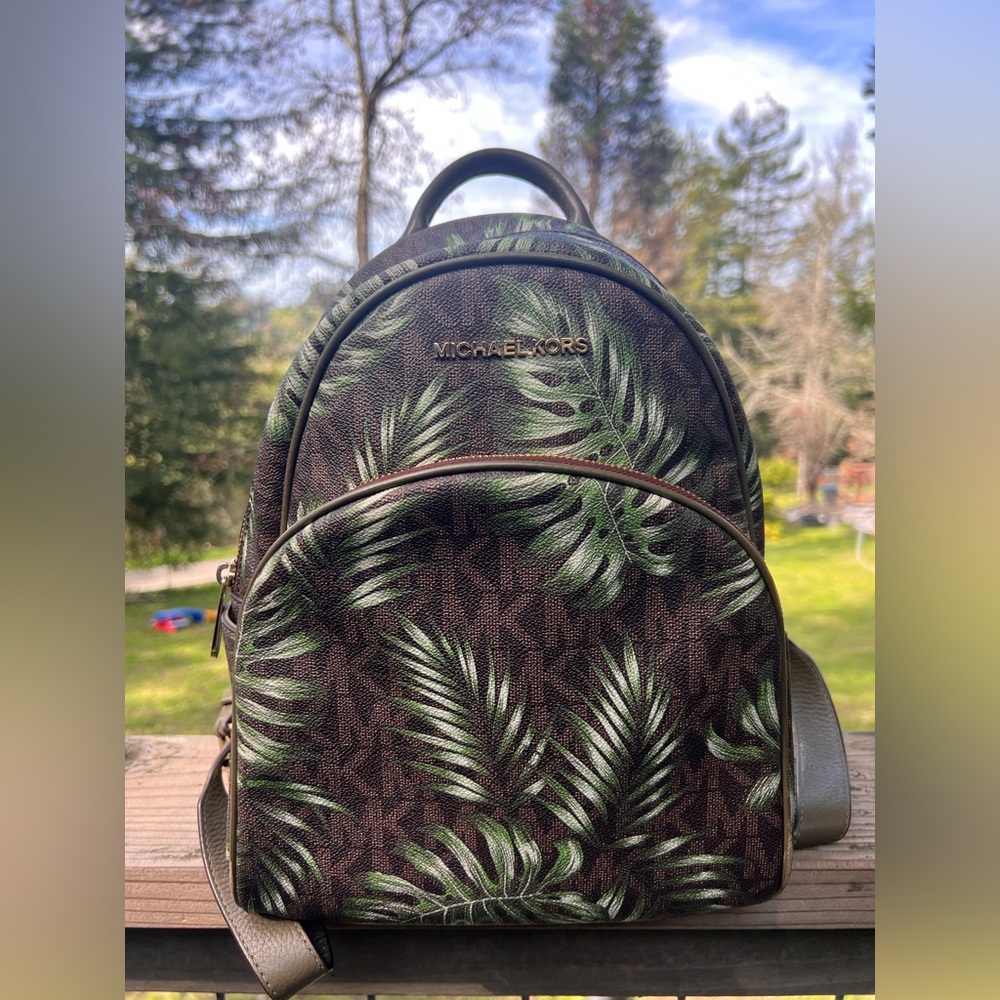 Michael Kors Palm Leaf mini backpack